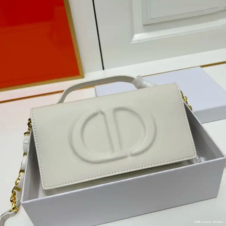 Bag Mini White Signature Calfskin CD Dior 0701 Luxury